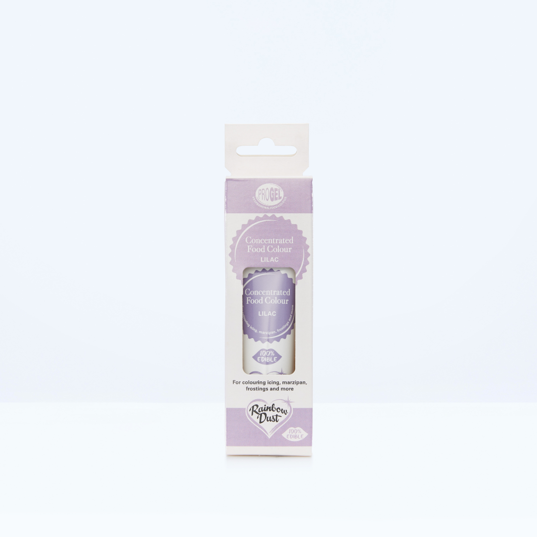 Lilac purple food colouring gel tube