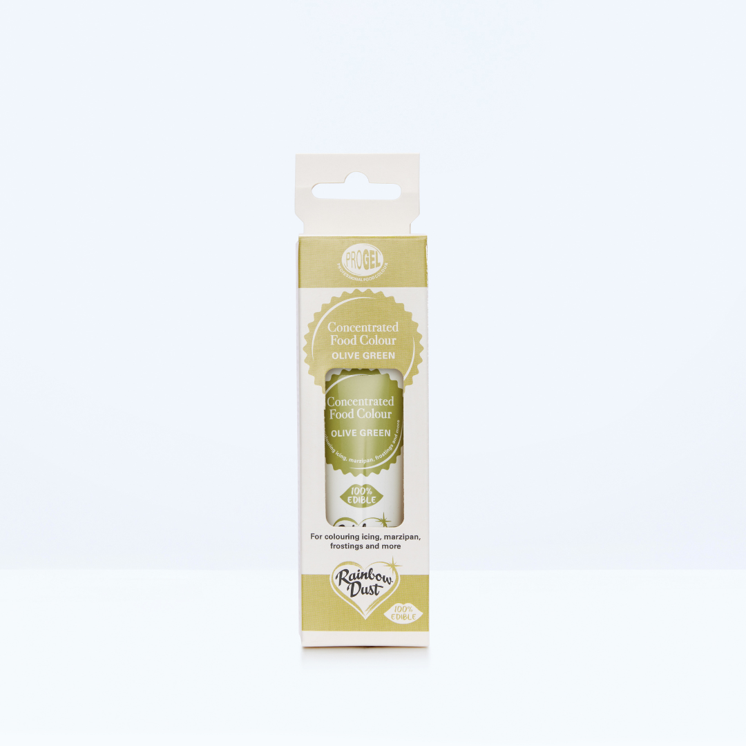 Olive green khaki food colouring gel tube